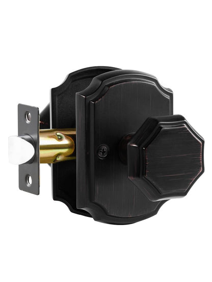 SORWDUERM 1 Pack Oil Rubbed Bronze Knobs Passage Door Knobs Interior Door Knob for Hall and Closet,Zinc Alloy