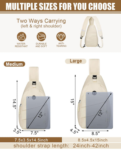 Crossbody Bags for Women Men Trendy Sling Bag Bakpack Casual Chest Bag with Convertible Shoulder Strap