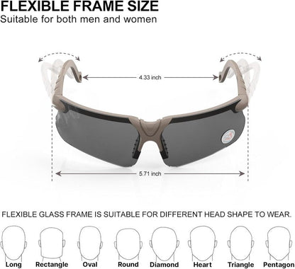Shooting Glasses - Anti-Fog Safety Glasses for Adults | Includes Case