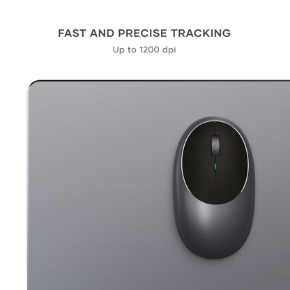 Satechi M1 Wireless Bluetooth Mouse, USB-C Rechargeable, Compact & Portable, for MacBook Air/Pro M4, iPad Air/Pro M4/M3, iPad mini, Mac mini, iMac & Windows - Space Gray