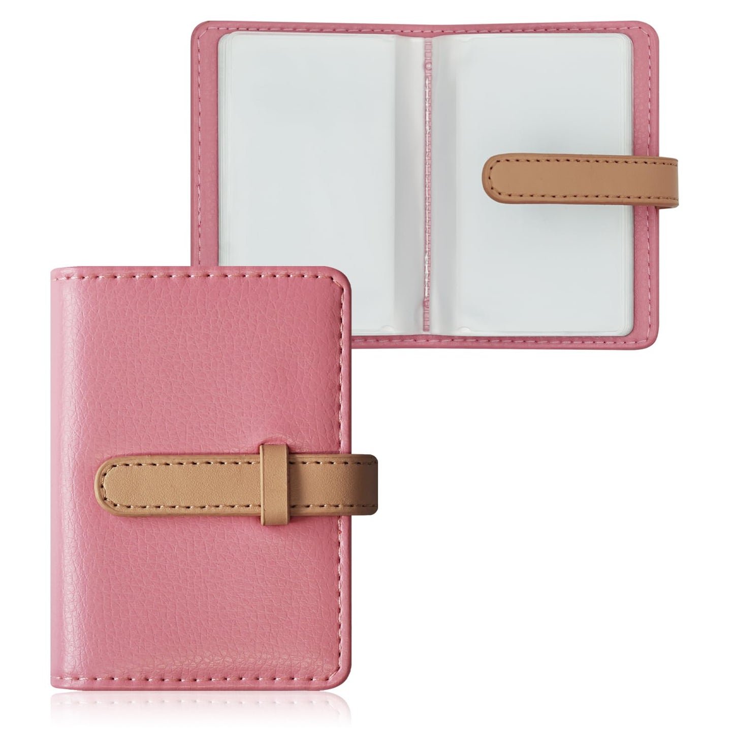 FORYEE Credit Card Holder with 26 Suitable Slot, ID Card Case PU Leather Wallet for Women Men Business Organiser Pocket (Pink)