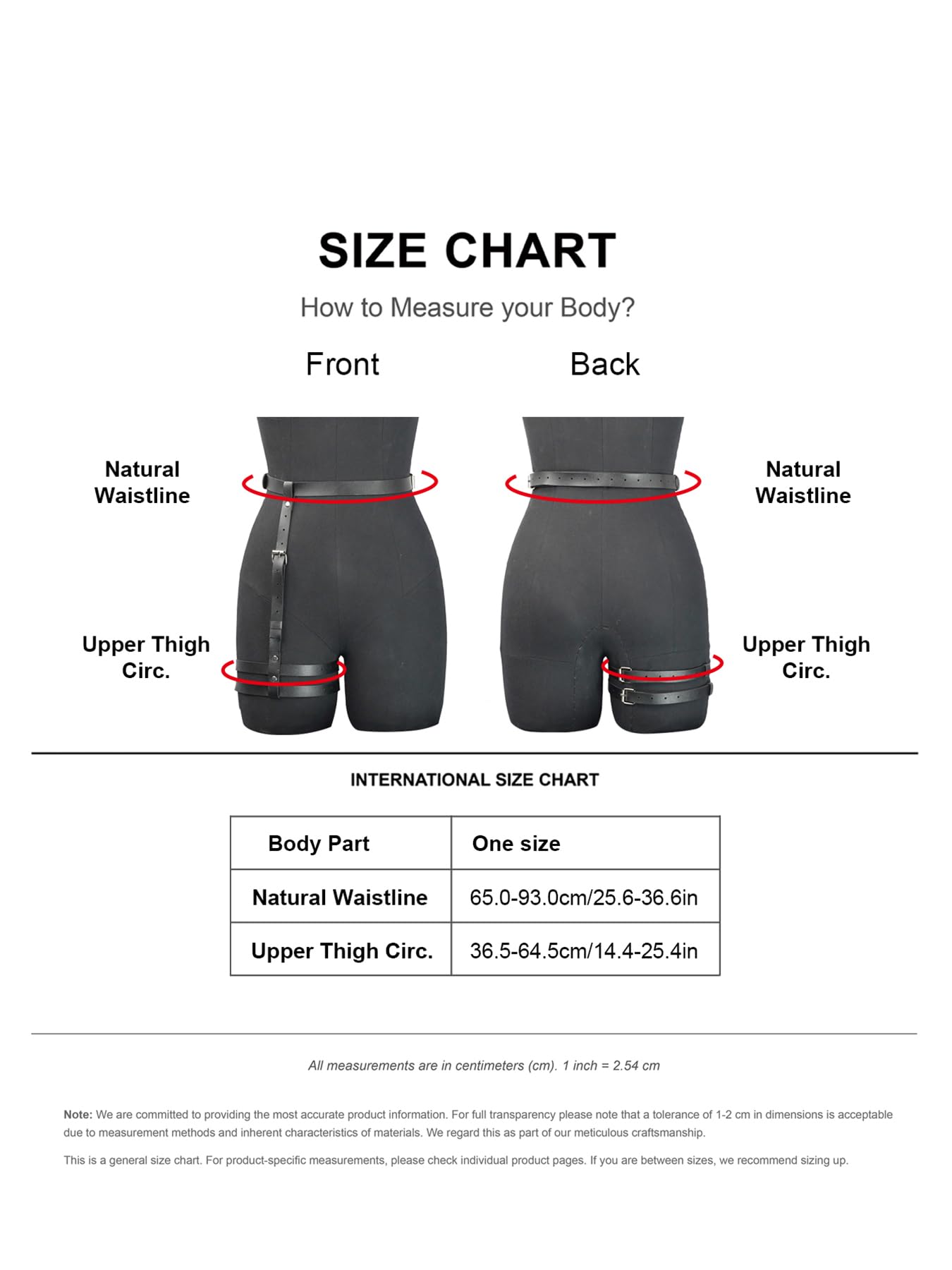 WARANDOD Women’s Adjustable Waist Thigh Belt – Faux Leather Leg Strap with Alloy Buckle – Minimalist Layering Fashion Accessory for Streetwear, Festival, Photoshoot Outfit(Waist 25.6-36.6in)