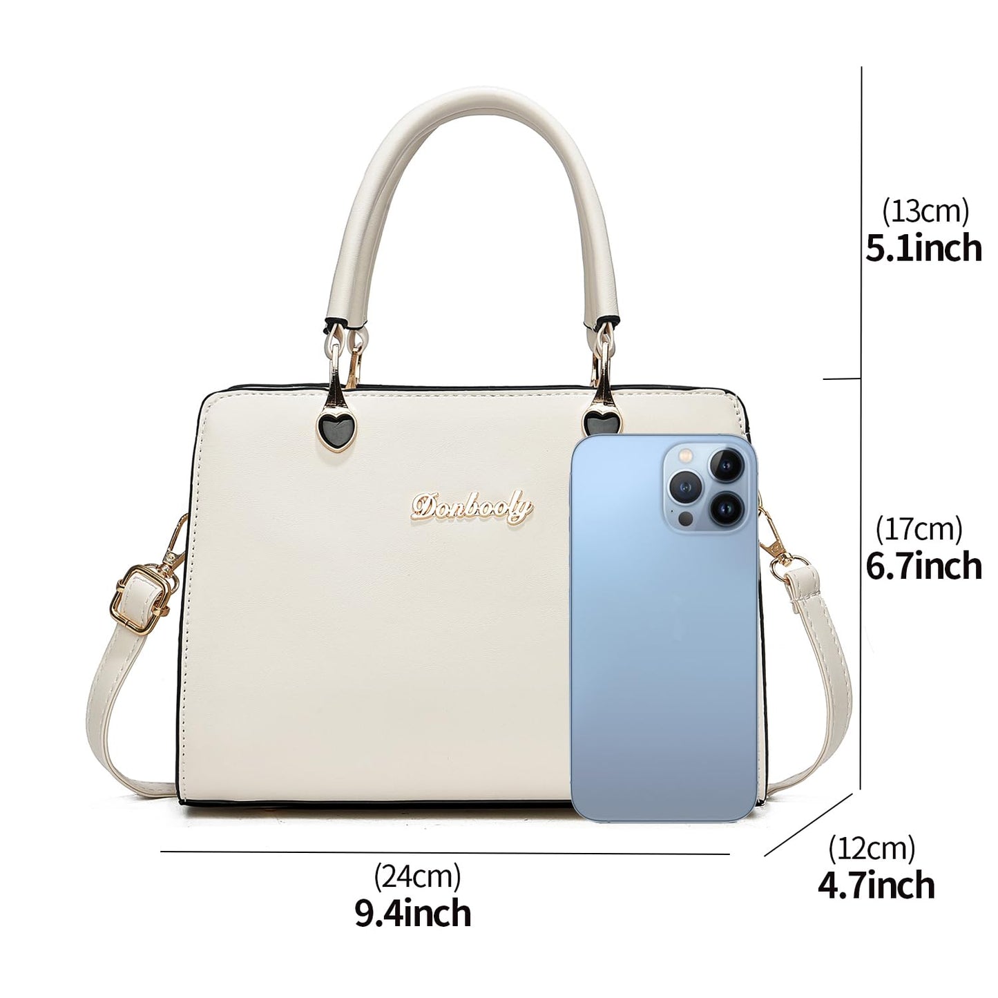 Xiaoyu Fashion Purses and Handbags for Women Elegant Crossbody bag Ladies Top Handle Satchel Shoulder Bags 2-Piece Set Small Totes (White2)