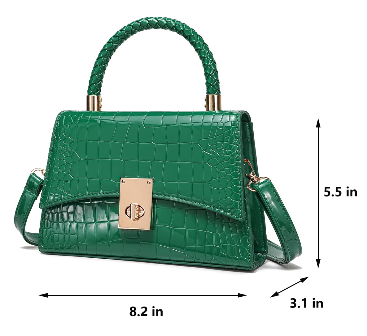 JHVYF Women Satchel Handbags Shoulder Bag Classic Small Crossbody Bags Ladies Cute Purses Satchels bag mini purse Deep Green bags