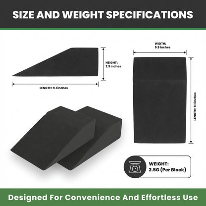 2 Pack Squat Wedge Block for Heel Elevated Squat Weightlifting Calf Stretcher Slant Board for Mobility Balance and Strength Performance