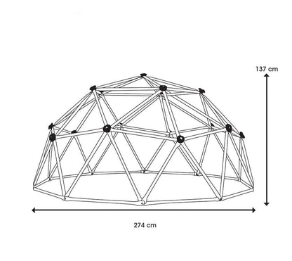 Lifetime 90939 Geometric Dome Climber Jungle Gym, 4.5' High x 9' Wide, Blue & Brown