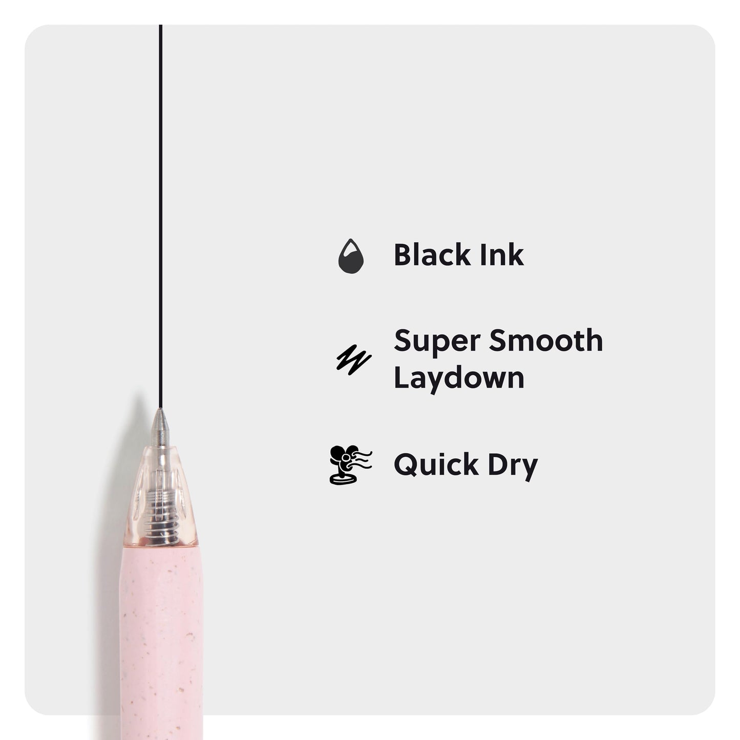 U Brands U-Eco Recycled Gel Click Pens, Set of 12, Pastel Speckle, Medium (0.7 mm) Point, Black Ink