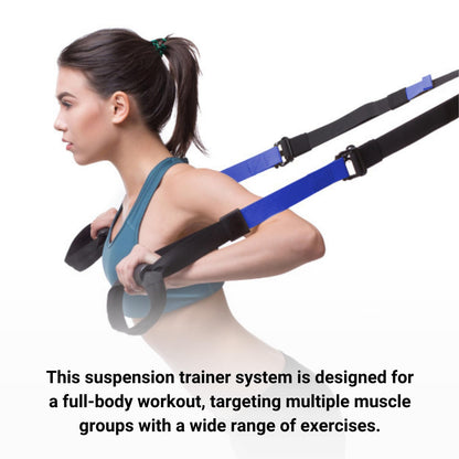 Suspension Trainer System for Full Body Workout, Adjustable Straps
