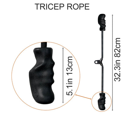 KORIKAHM Cable Machine Attachment with Upgraded Ergonomic Gym Handles, LAT Tricep Rope Pull Down Attachment,Exercise Handles for Home Gym Workout (Tricep Rope 6)
