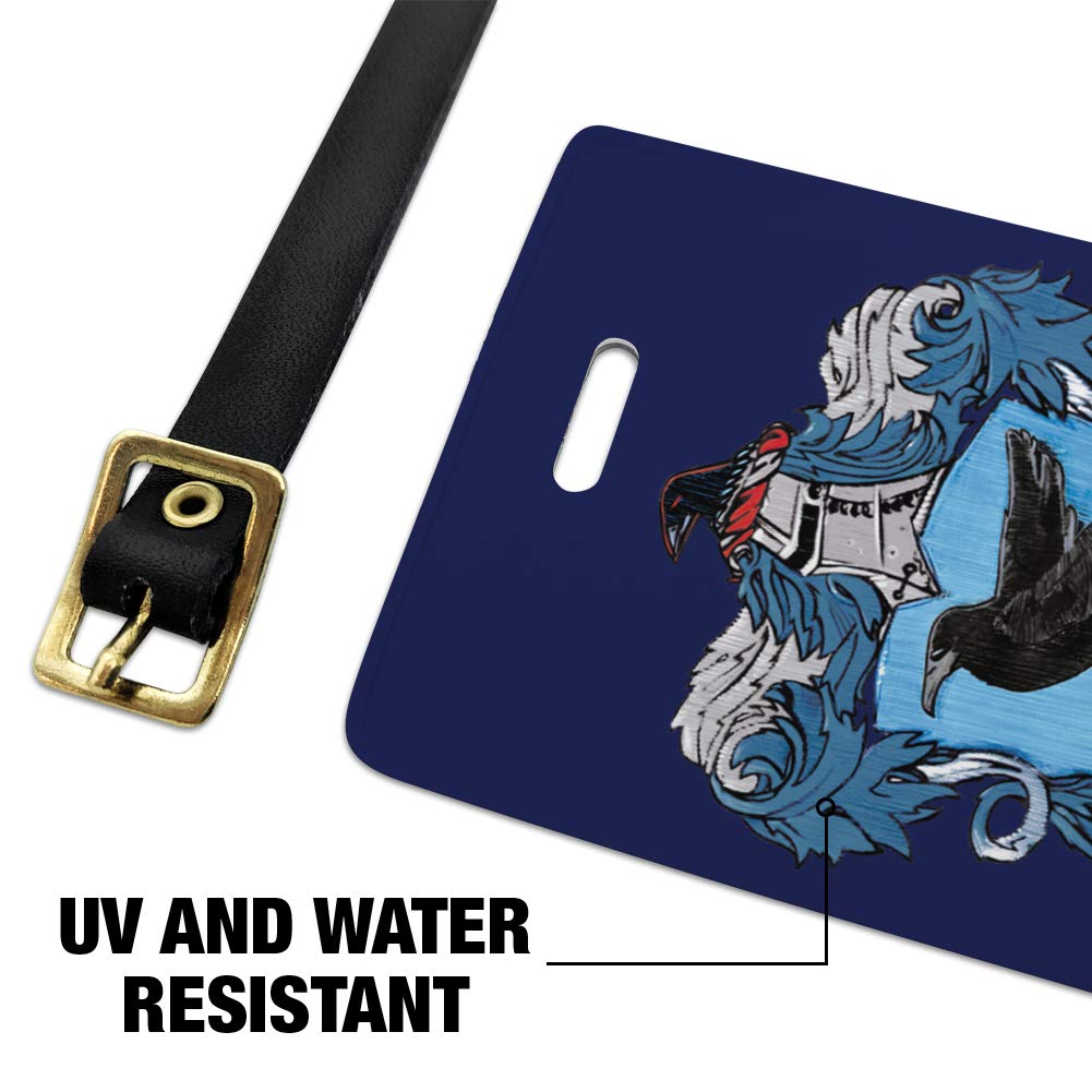 Harry Potter Ravenclaw Painted Crest Luggage ID Tags Carry-On Cards - Set of 2