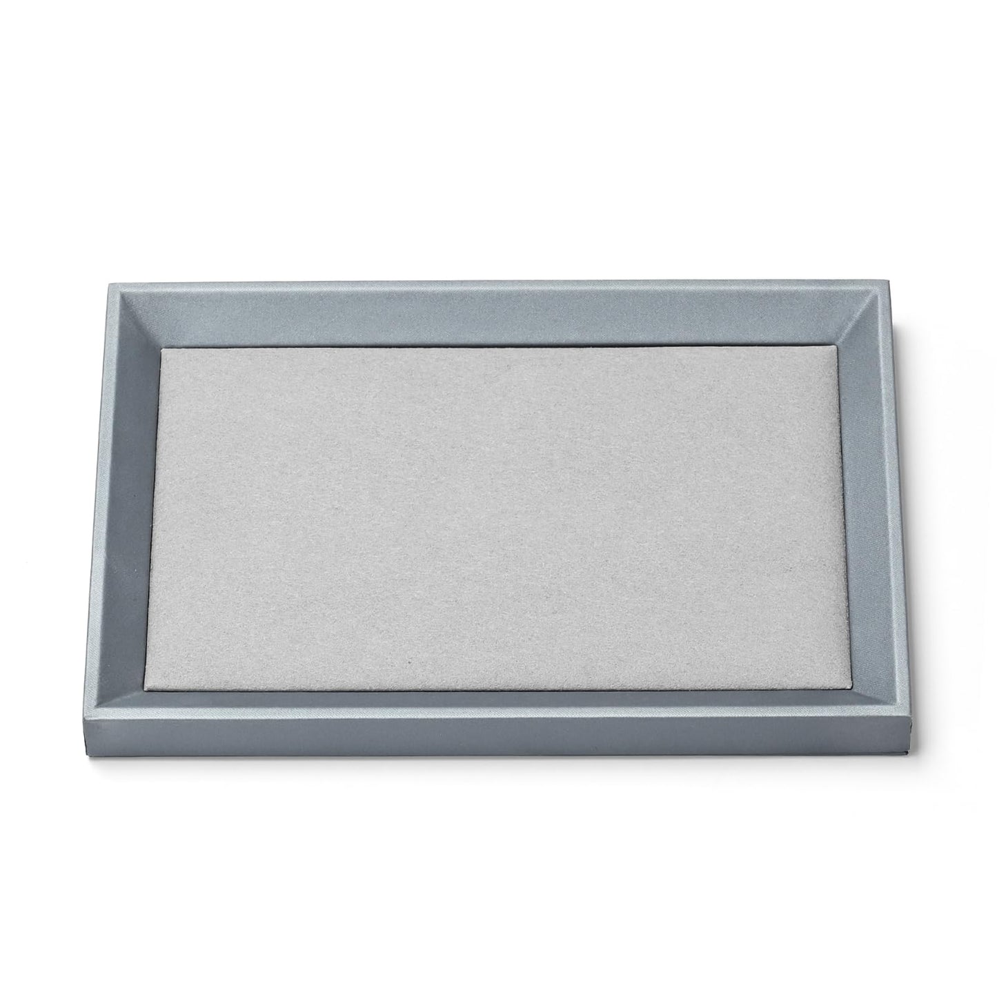Oirlv Genuine Leather Microfiber Jewelry Tray - Flat Stackable Organizer for Necklaces, Bracelets, Rings & Earrings