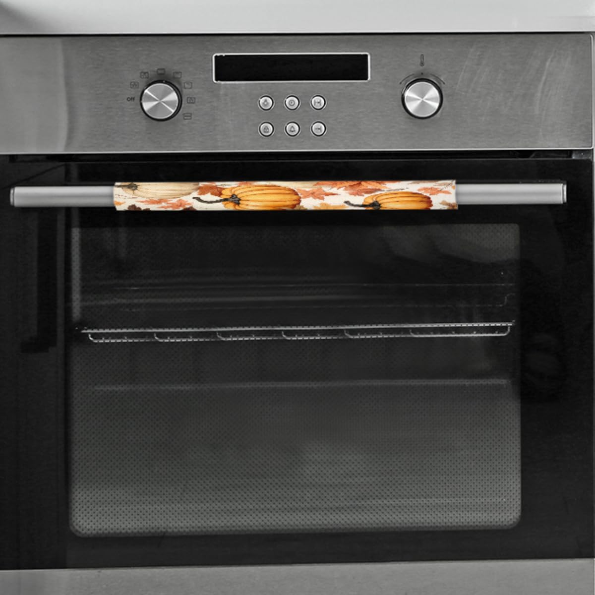 DXTKWL Fall Pumpkin Maple Leaves Refrigerator Door Handle Covers Set of 2 Kitchen Appliance Handle Covers Protector for Fridge Microwave Stove Oven Dishwasher