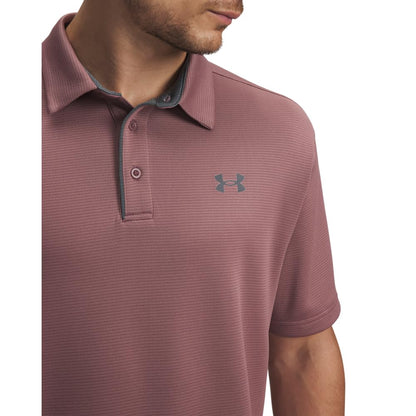 Under Armour Men's Tech Golf Polo, (651) Maroon Mist / / Pitch Gray, Medium Tall