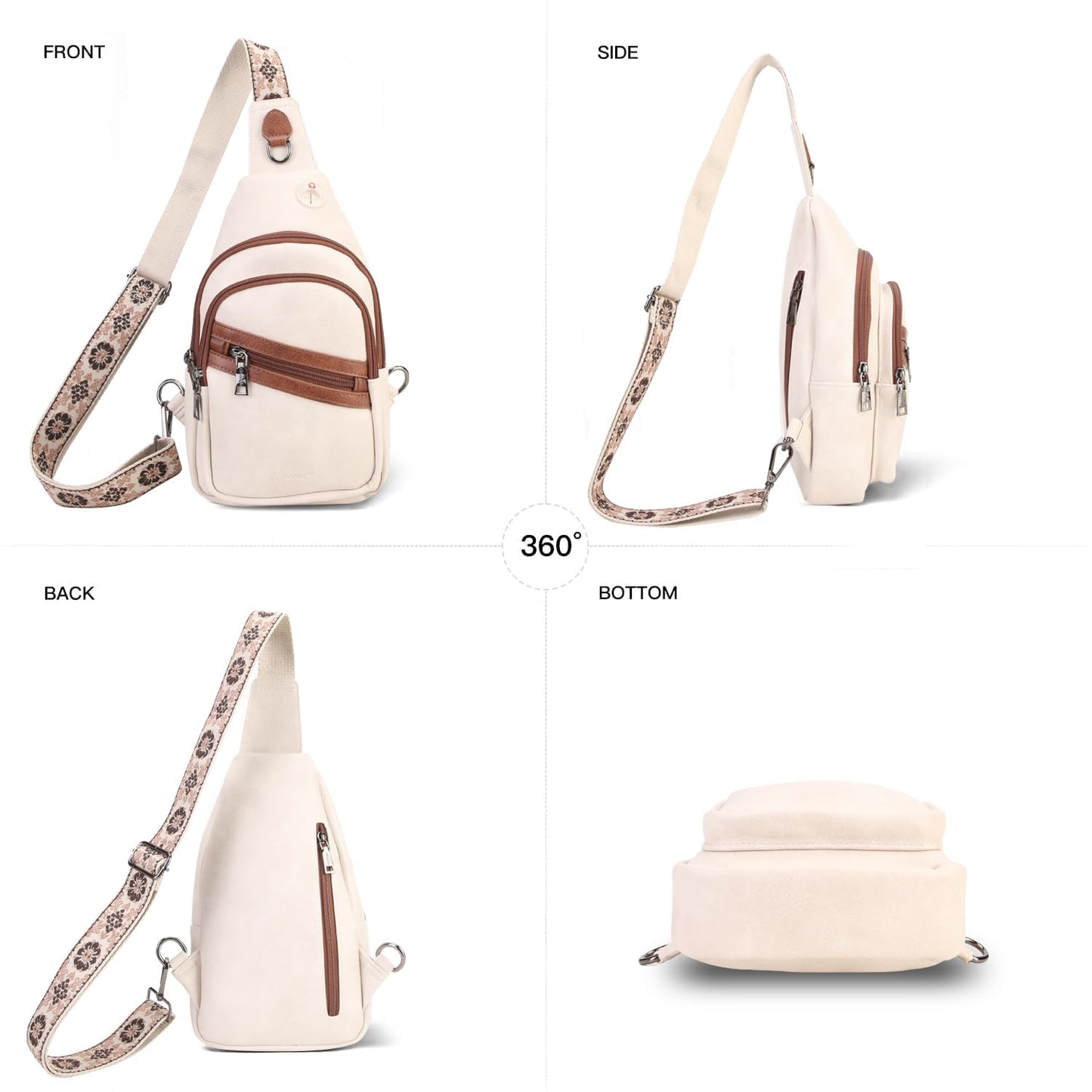 HiChiclife Sling Bag for Women Crossbody Bags for Women Trendy Crossbody purse Fanny Pack Chest Bag for Travel