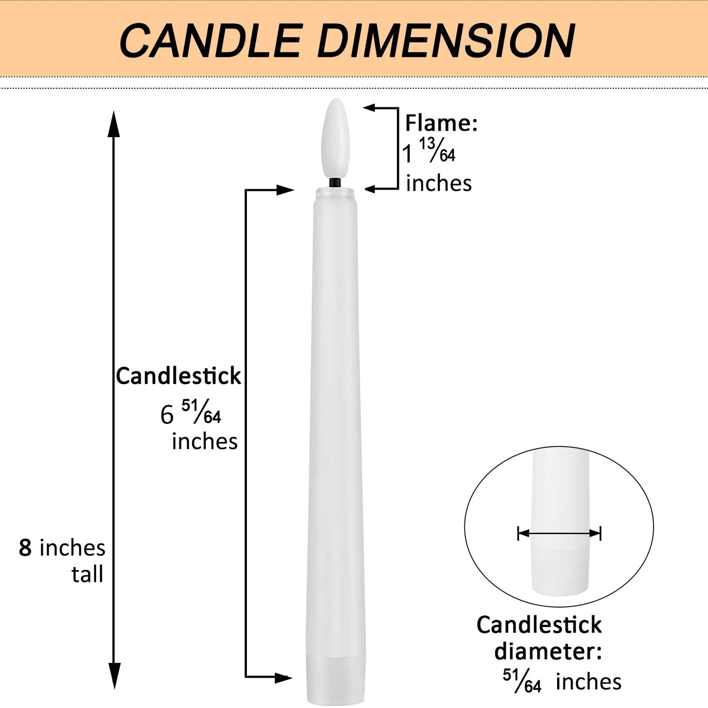 FREEPOWER Flameless Window Candles,Battery Opeated LED Taper Candle with Cycle Timer, Remote & Suction Cups,for Christmas Home Wedding Decor Pack of 9