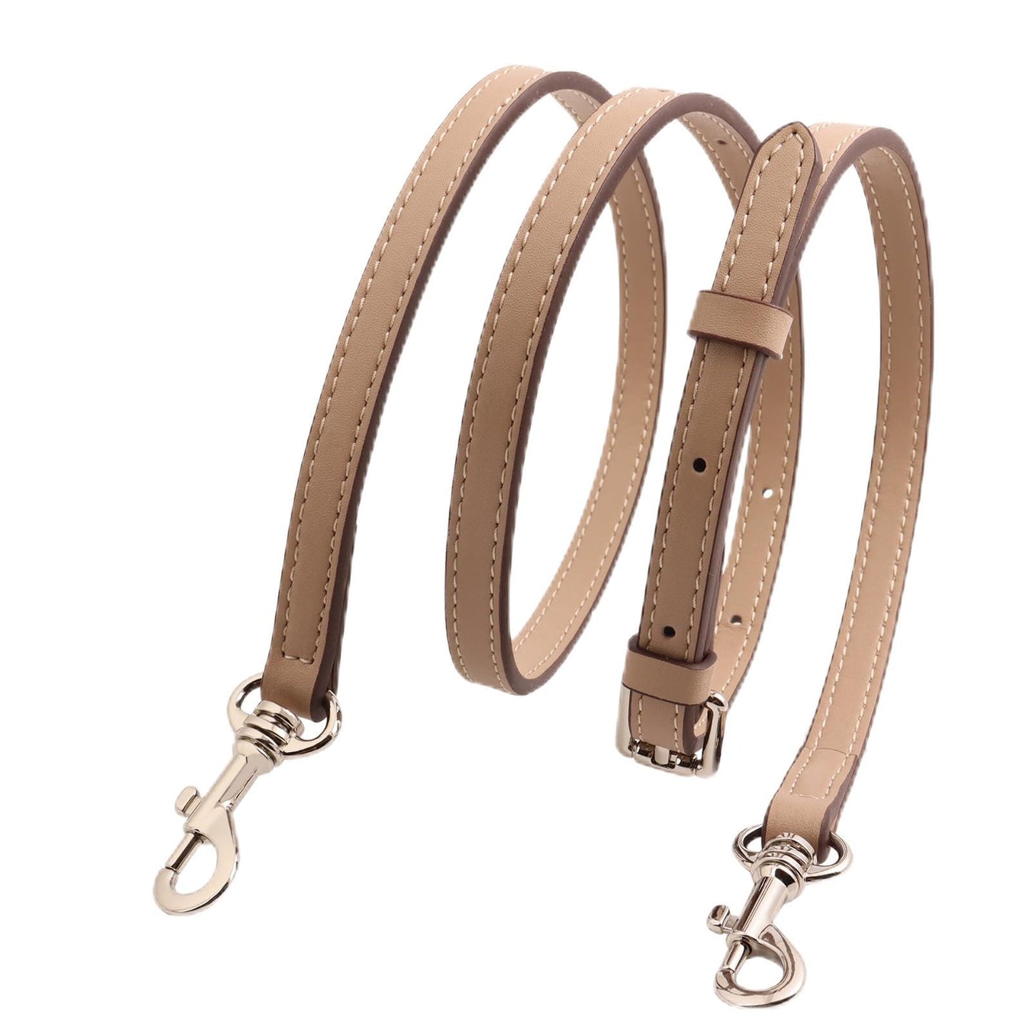 OLSEEY Leather Purse Strap Replacement Crossbody Adjustable ，Thin Shoulder Straps for City 15 Bag Handbag (Sand color)