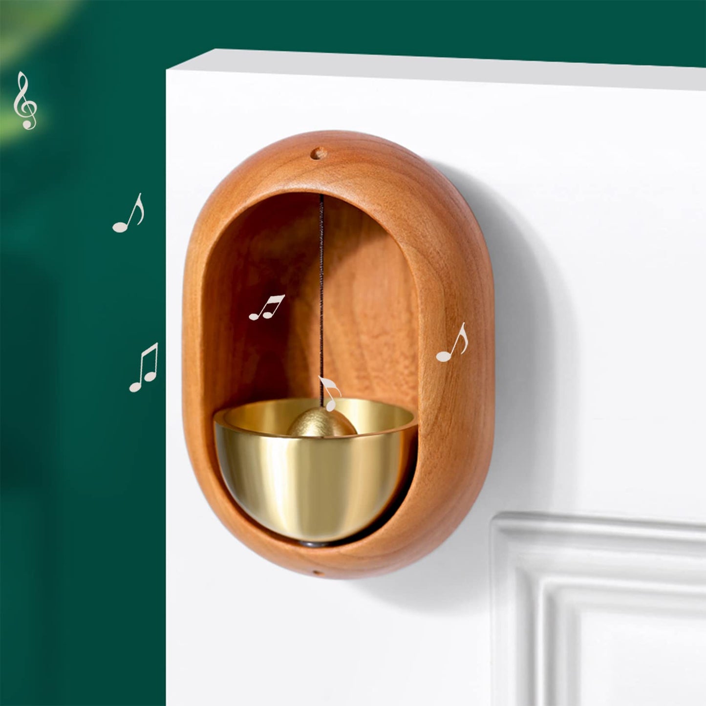 Shopkeeper's Bell for Business & Home - Hanging Bells for Door Entry Alert & Decoration, Magnetically-Attached
