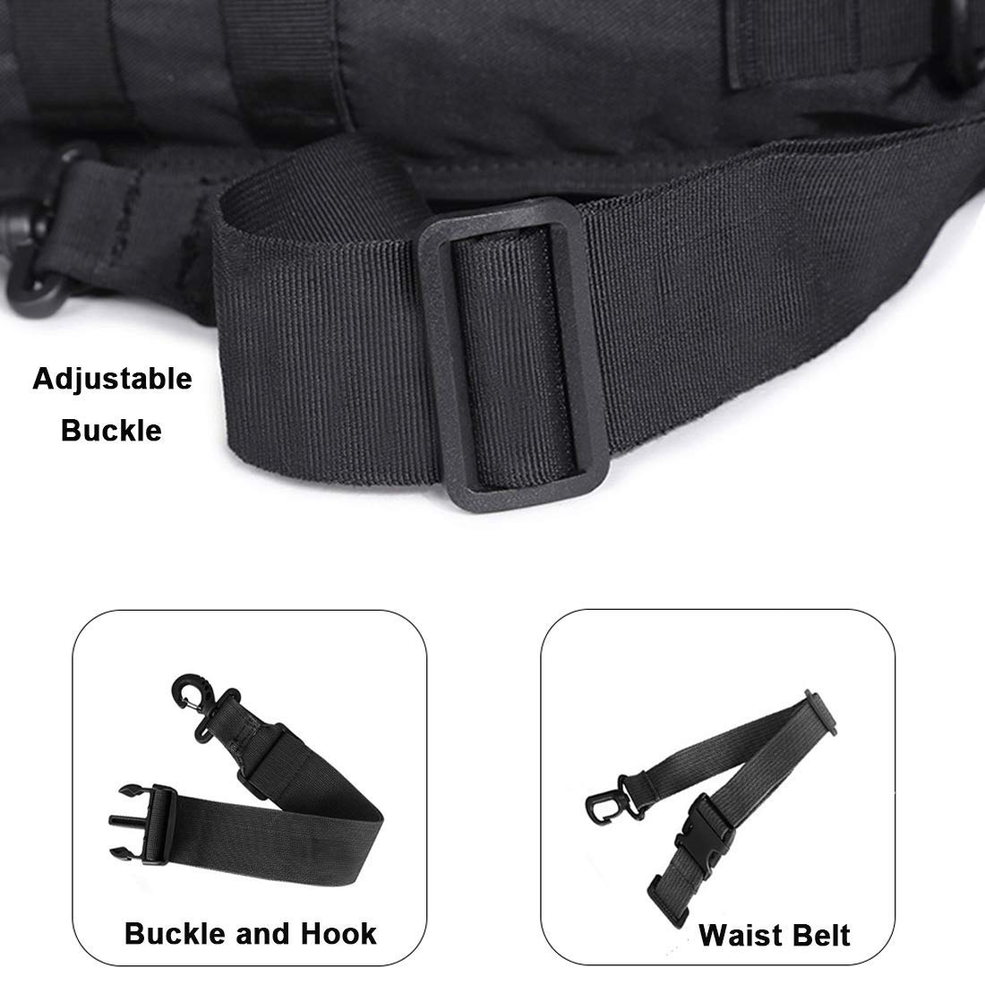 HAOMUK Tactical Sling Bag Pack Military Rover Shoulder Sling Backpack EDC Molle Assault Range Bag
