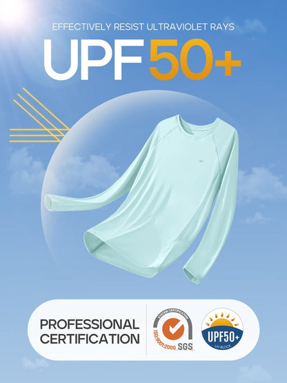 IUGA Rash Guard for Women UPF 50+ SPF UV Protection Long Sleeve Workout Tops with Pockets Dry Fit Hiking Swim Shirt