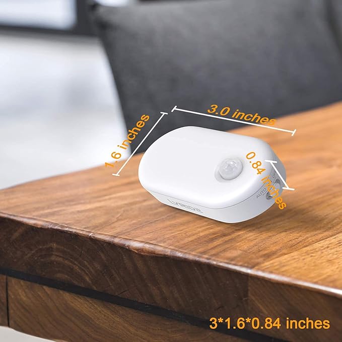 Lyridz Plug in Night Light with Motion Sensor, 120LM Superior Bright Smart Mini LED Nightlight, Cool White with Stepless Adjustable Brightness for Bathroom, Bedroom, Kitchen, Stairs, Hallway, 2 Pack