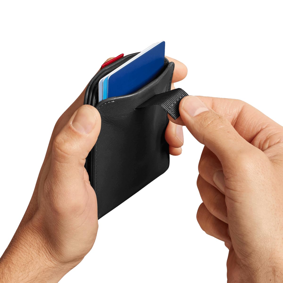 Distil Union Wally Bifold 5.0 Slim Bifold Wallet for Men – Minimalist RFID Leather Wallet with ID Window, Pull Tab Card Holder & Money Clip - Holds 14 Cards & 30 Bills - Black