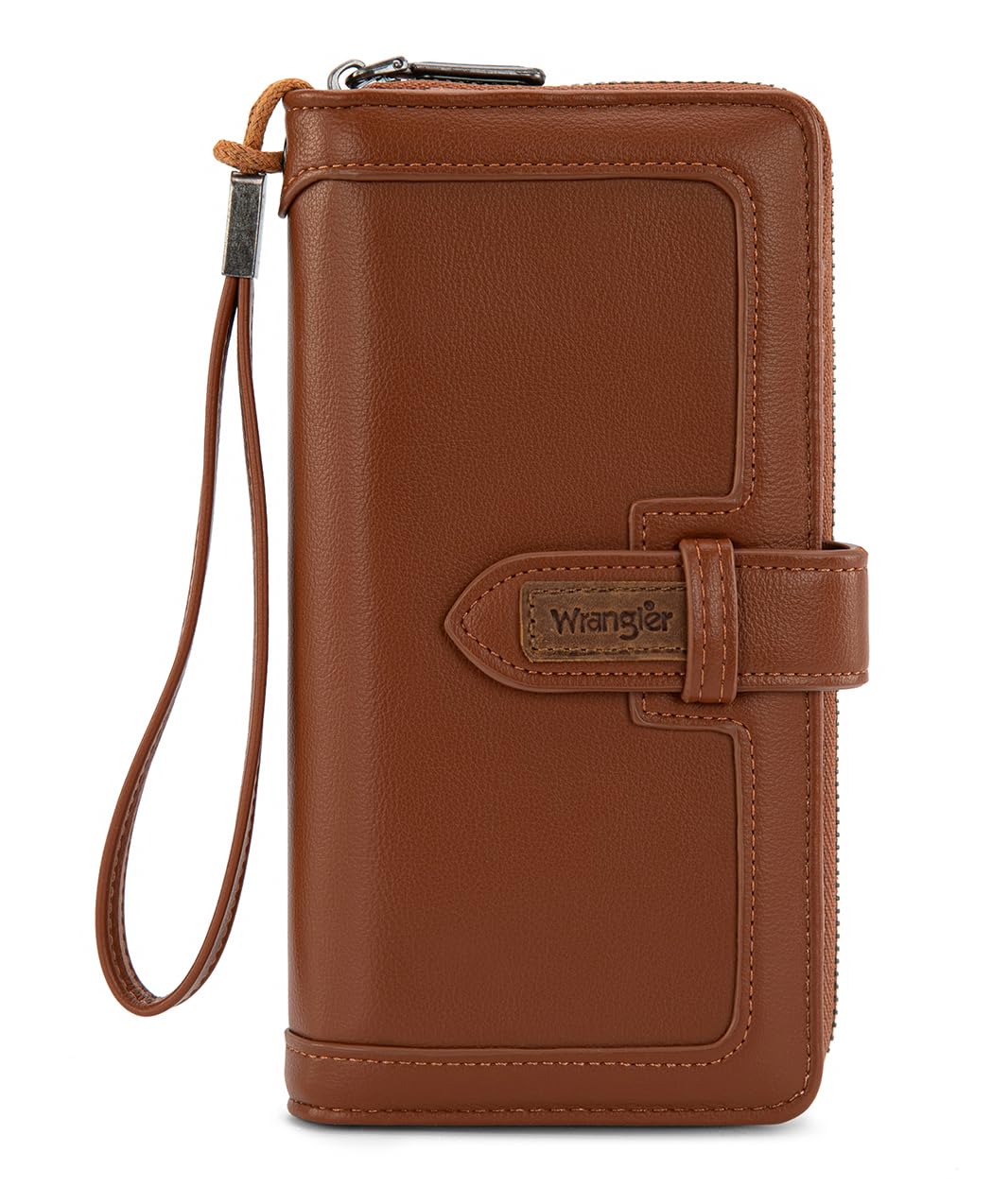 X Wrangler Brown Wallets for Women Wristlet Wallets, Card Cases & Money Organizers Large Capacity Bifold Clutch Phone Wallet Ladies Female Credit Card Cash Wallet with ID Window