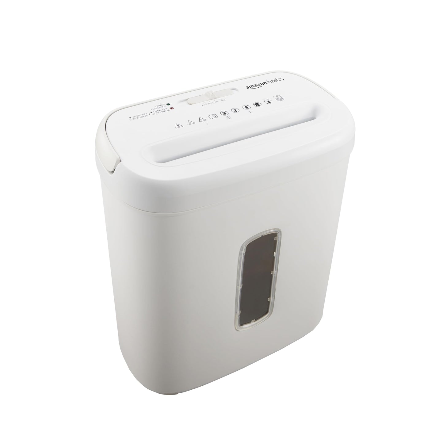 Amazon Basics 8-Sheet Cross Cut Paper and Credit Card Shredder for Security, Heavy Duty, White