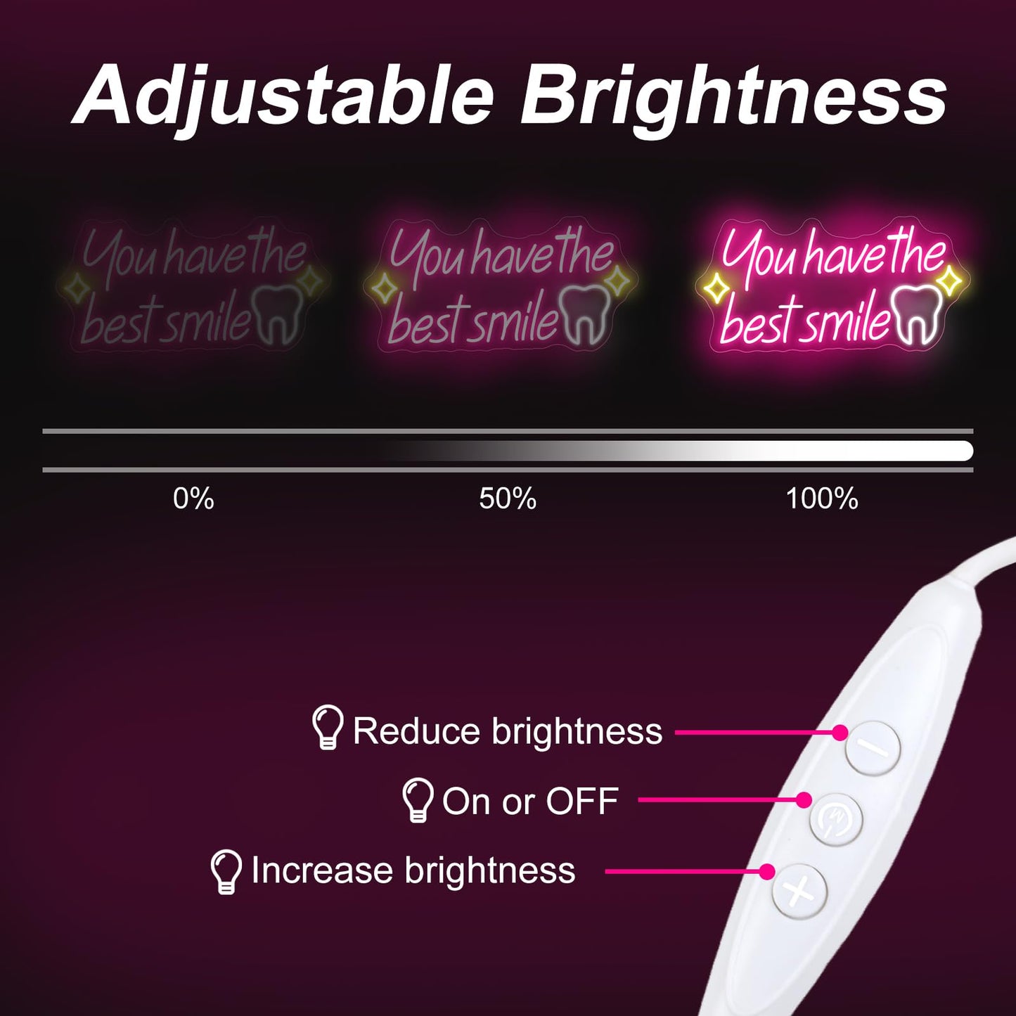 You have the best smile Neon sign, Wall Decor Dimmable Smile Neon Light Business Logo Sign, Dental clinic sign dental neon light, tooth dental care sign, Tooth & Brush Wall Art, Bathroom Wall Decor
