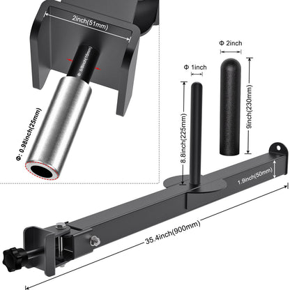 SELEWARE Belt Squat Lever Arm for 2" x 2" Power Cage with 1" Hole, Squat Rack Attachment Fit 1'' and 2'' Weight Plates Allow Both Vertical and Sideways Movements