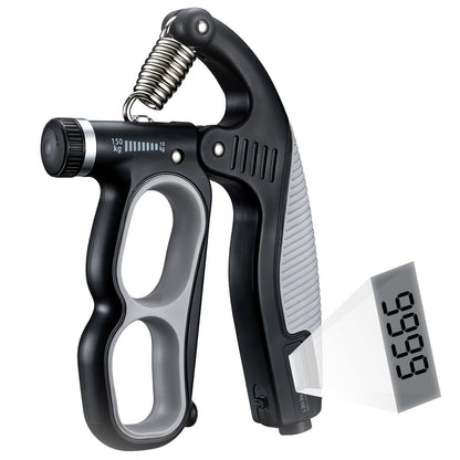 Adjustable Hand Grip Strengthener with Electronic Counter, 22-330 LBS Grip Strength Trainer for Forearm, Wrist & Finger Training, Hand Gripper for Strength Building, Home Workout & Physical Therapy