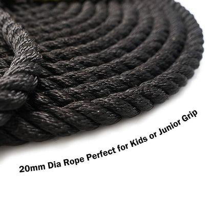 Aoneky 30ft Battle Rope, 7/8" Diameter Nylon Training Rope with Rubber Handles, for Home Gym Fitness Workout, Beginner & Youth Exercise Equipment
