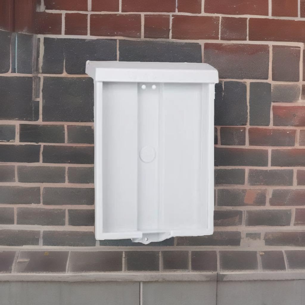 SourceOne 8.5” x 11” Outdoor Realtor Style Brochure Holder with Lid – White – UV Resistant