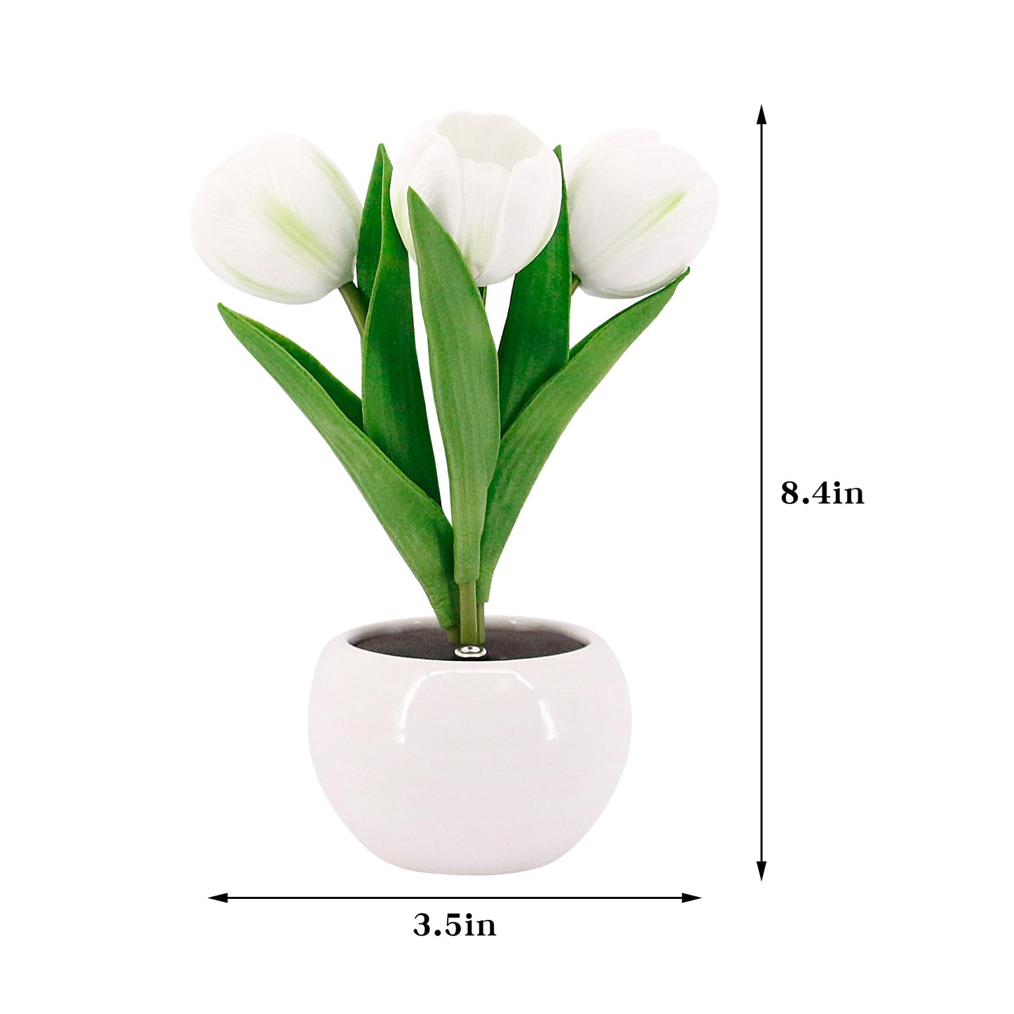 Naimo Tulip Night Light Rechargeable LED Night Lamp Flower Table Lamp for Bedroom Living Room Birthday Party Desktop Home Decor
