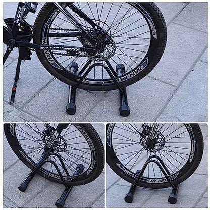 Heavy-Duty Bicycle Parking Stand ? Floor & Wall Mounted Rack for Mountain, Road, and Kids Bikes ? Rustproof Carbon Steel Frame with Non-Slip Base