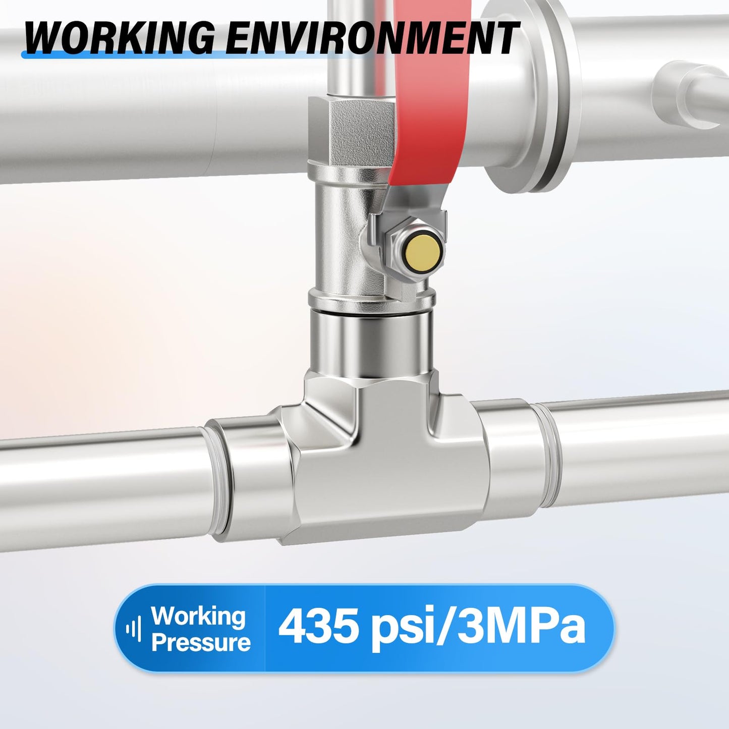 TAILONZ PNEUMATIC 1/2" NPT Male x 1/2" NPT Male 304 Stainless Steel Pipe Nipple, 4" Length Cast Pipe Fitting, Threaded Connector（Pack of 3）