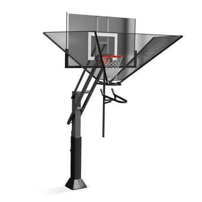 Basketball Rebounder Net Return System Machine Portable Suspended Shooting Basketball Rebounder Device Heavy Duty Basketball Training Equipment with 360°Rotating Track for Continuous Solo Practice