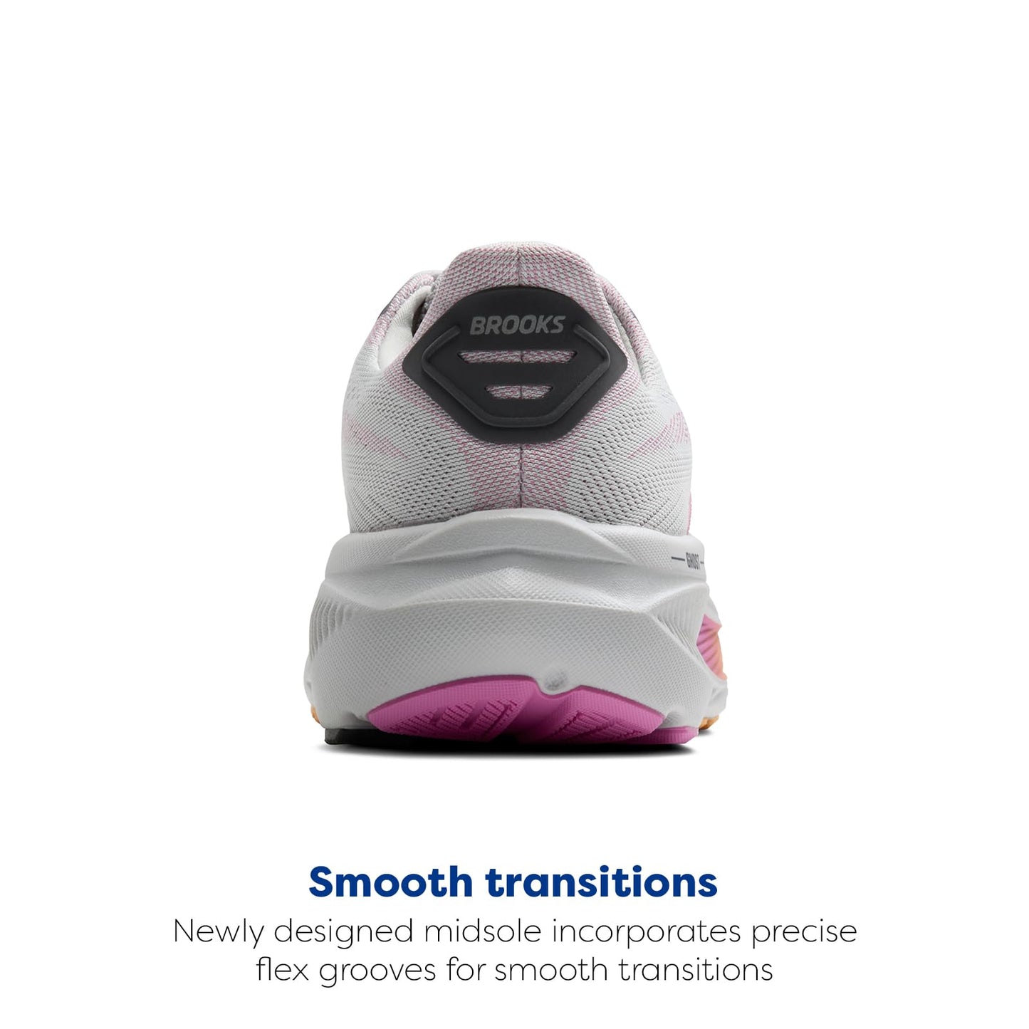 Brooks Women’s Ghost 17 Neutral Running Shoe - Oyster/Apricot/Pink - 6.5 Narrow