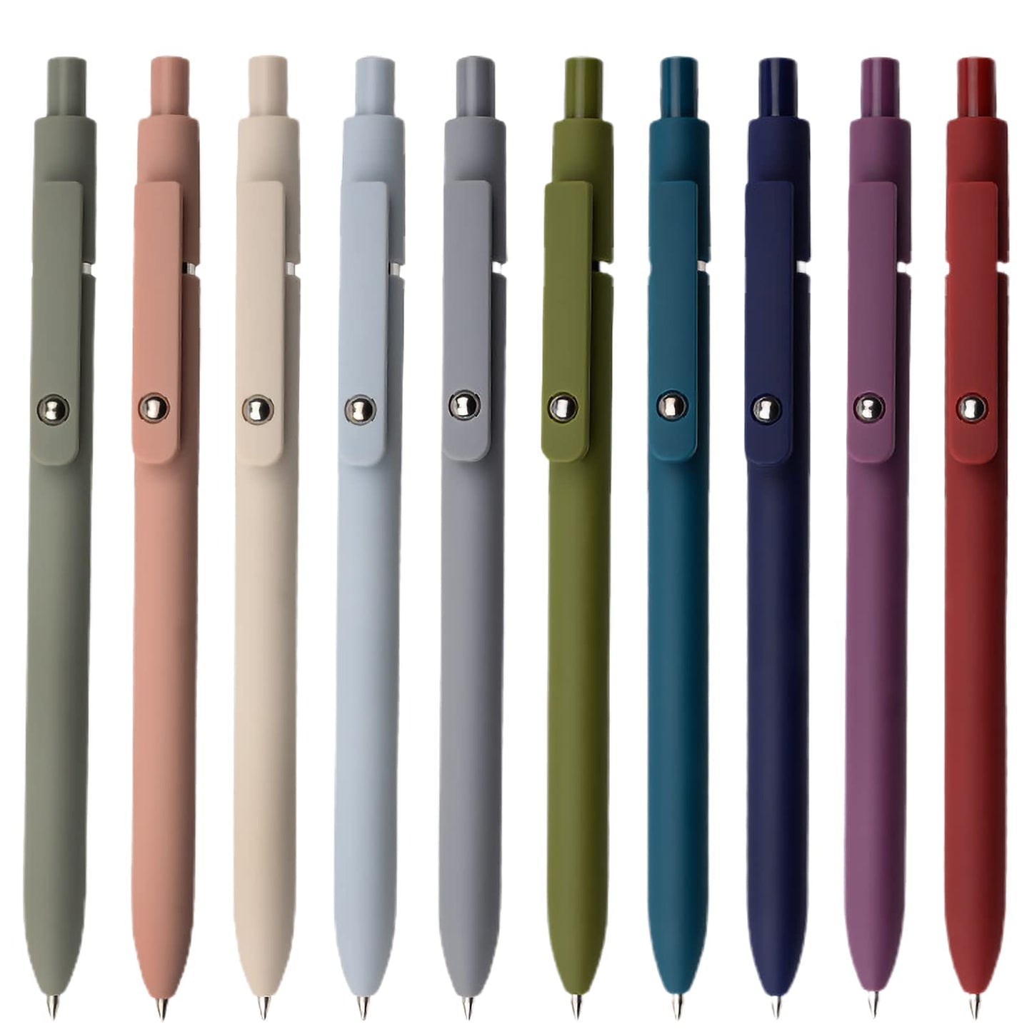 YOXMJDB Gel Pens, 10 Pcs 0.5mm Fine Point Smooth Writing Pens High-End Series Black Ink Pens for Journaling Note Taking, School Office Supplies for Women Men (10 Pcs Mixed colors)