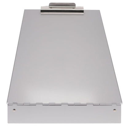 Saunders Cruiser Mate Metal Clipboard with Storage, Dual Tray Aluminum Nursing Folio, Heavy Duty Form Holder for Police & Work, Letter Size Privacy Box with Self-Locking Latch, Silver