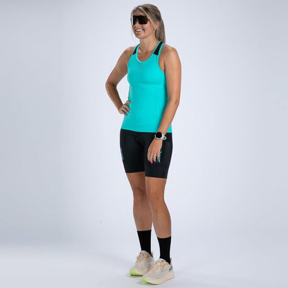 Zoot Women's Triathlon Racerback Tank - Performance UPF 50+ Fabric, Built-in Bra Support | Rear Pockets