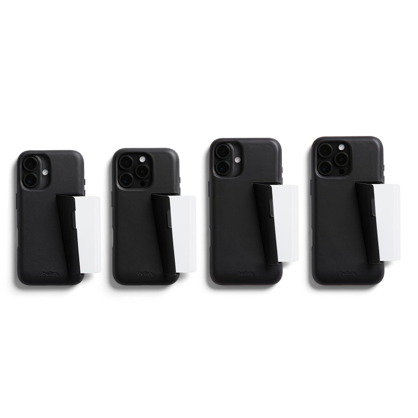 Bellroy Phone Case – 3 Card for iPhone 16 Pro Max (Leather iPhone case, Phone Wallet) - Black