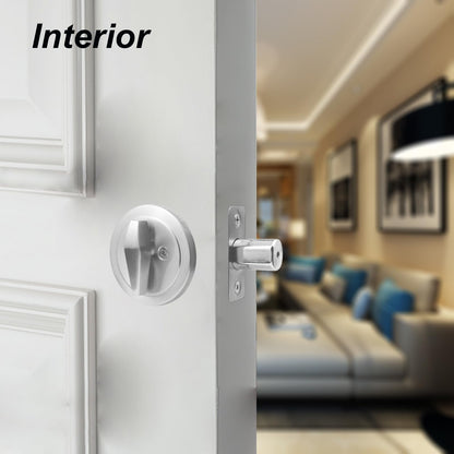 Comfhouse 1 Side Keyed Deadbolt Lock,Single Cylinder Dead Bolt, Satin Nickel Round Exterior Keyed Front Entry Inside Door Deadbolt