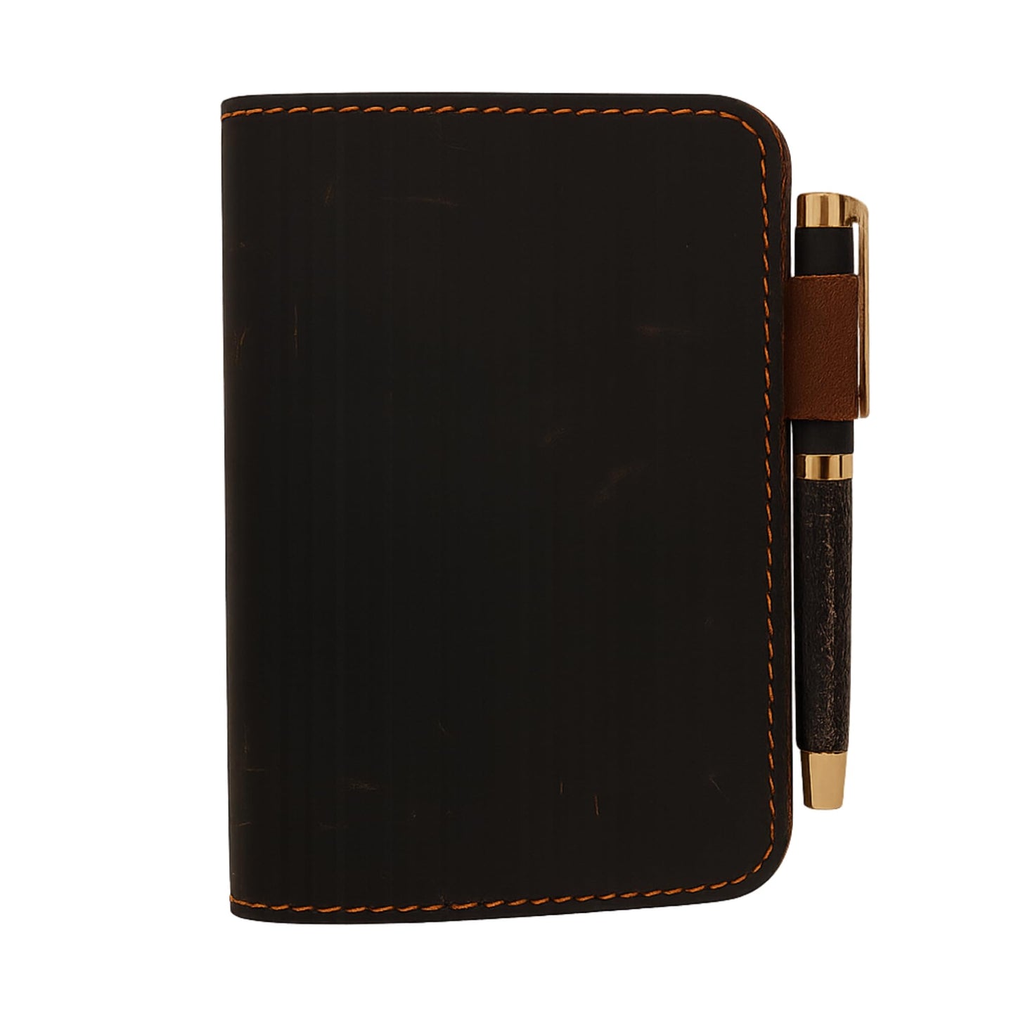 PavinCrafter Handmade Leather A6 Notebook Cover Compatible for Leuchtturm 3.6 x 5.9 in, Refillable Travel Journal Case for Men & Women, Compatible with Moleskine Hobonichi Pocket Planner (Dark Brown)