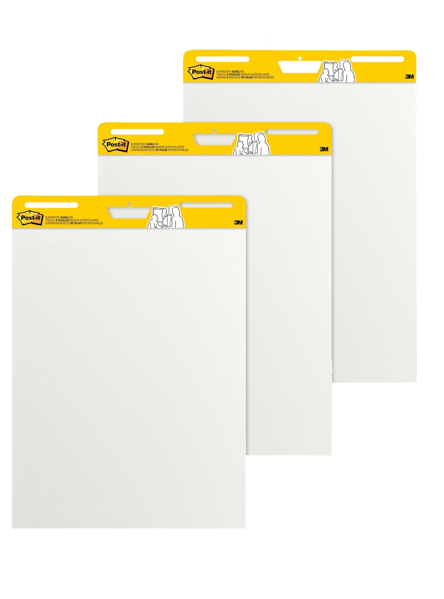 Post-it Super Sticky Wall Easel Pad, 25" x 30", 20 Sheets/Pad, 3 Pads/Pack (559VAD20 3PK)