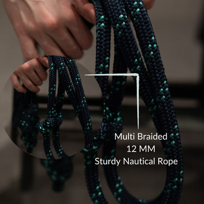 Flow Rope Exercise Jump Rope – 500g (1.10lb) Weighted Flow Jump Rope for Cardio, Boxing, HIIT & Upper Body Fitness – Adjustable Double Woven Workout Rope for Men, Women, Beginners – Indoor & Outdoor Use
