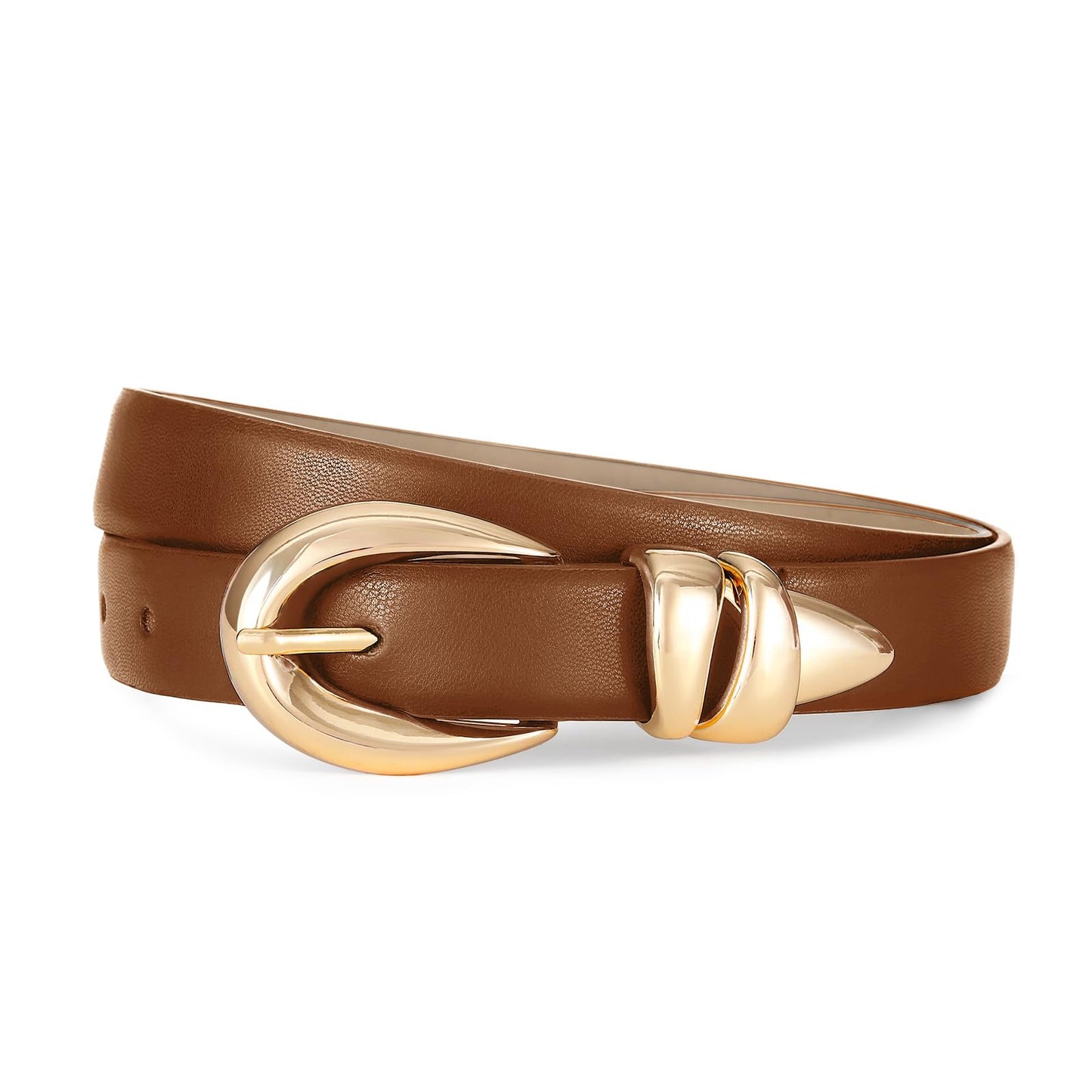 AI DEEBLUE Brown Belt Trendy Belts for Women Fashion Casual Women's Belts for Dresses Jeans