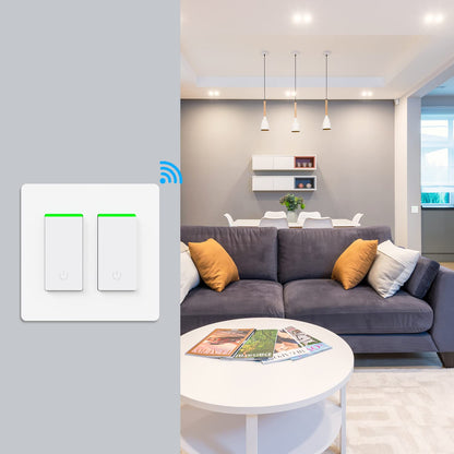 Milfra Smart Light Switch-Smart WiFi Switch 2.4Ghz Compatible with Alexa, Google Assistant,Remote Control/Voice Control and Schedule, Neutral Wire Required, Single-Pole, No Hub Required (4 Pack)