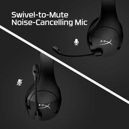 HyperX Cloud Stinger Core – Wireless Lightweight Gaming Headset, DTS Headphone:X spatial audio, Noise Cancelling Microphone, For PC, Black