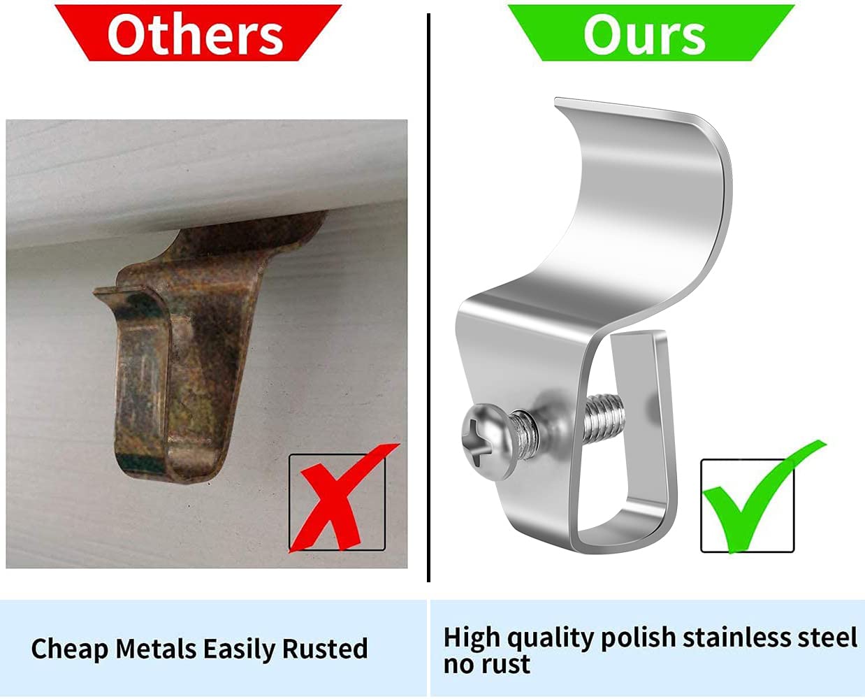Antimbee No-Hole Outdoor Camera Mount,40-Pack Vinyl Siding Clips,Vinyl Siding Hanger for Blink, Arlo, Ring, No-Damage, No Drilling, Weatherproof-304 Stainless Steel Home Siding Hooks - New Upgrade