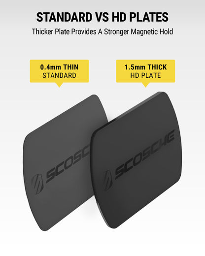 Scosche MAGRKI MagicMount Replacement Metal Plate Kit for Phone, Metal Plates for Magnetic Mount Cell Phone Holder for Car, Universal with All Devices and Phone Case, Black